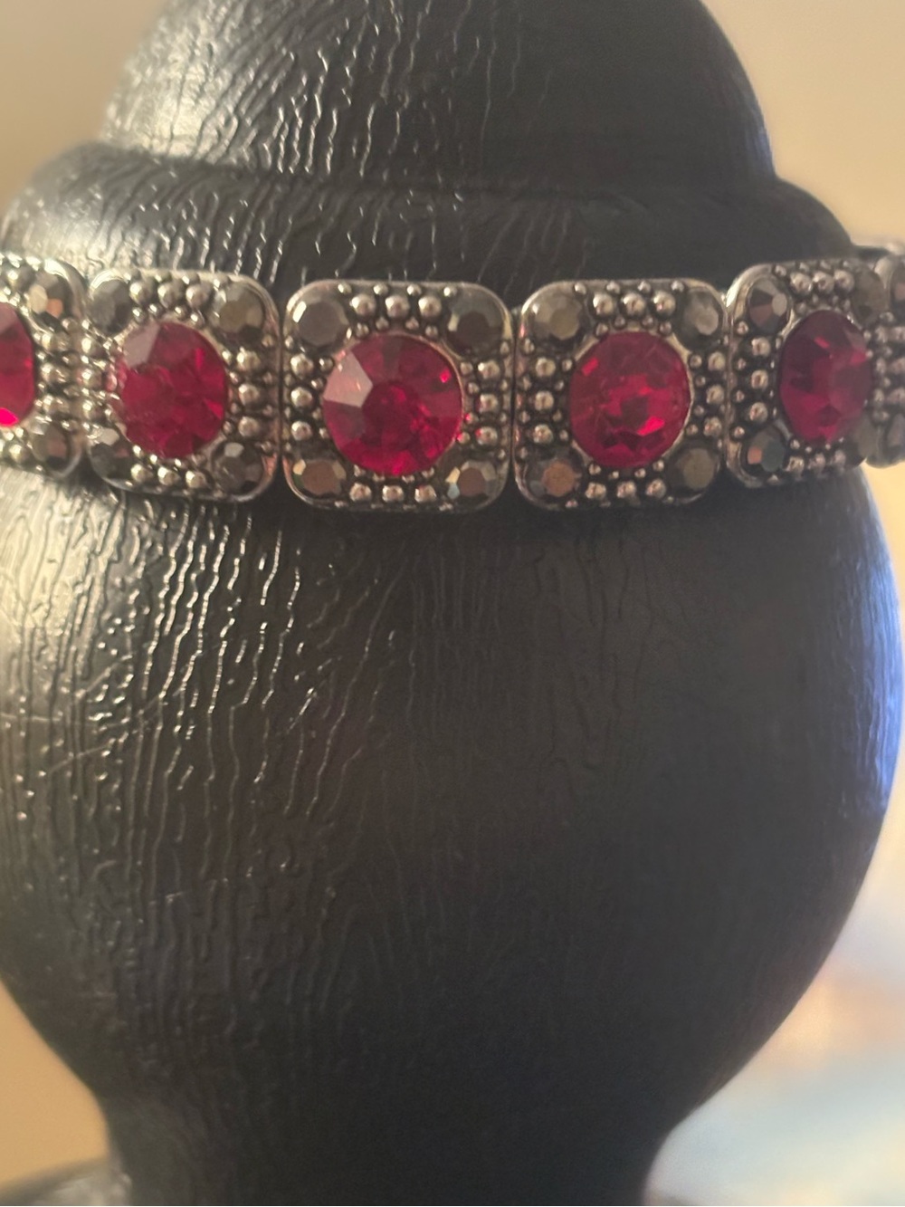 Fuchsia Crystal Link Bracelet - Women